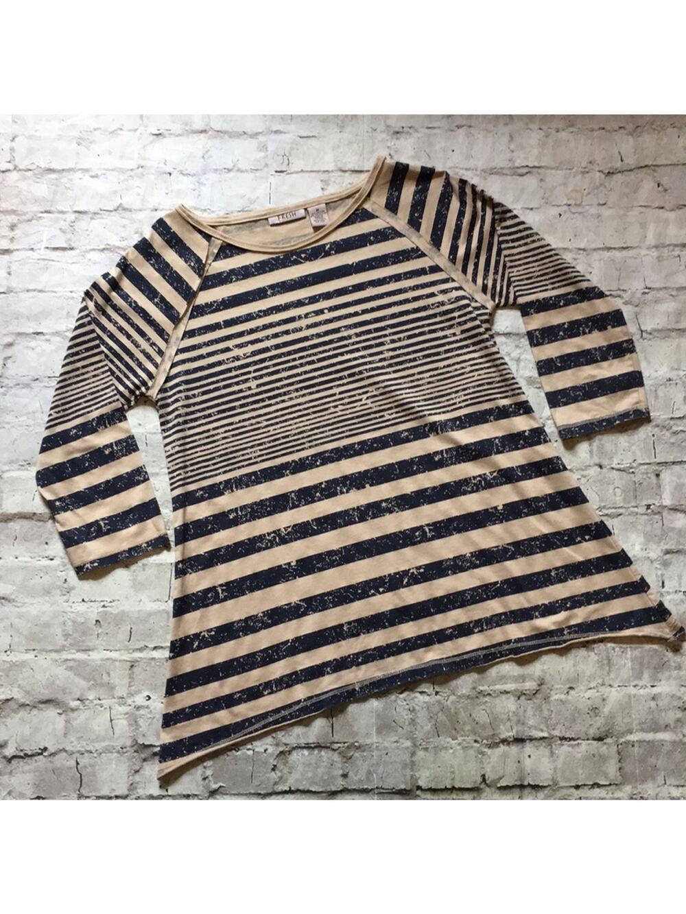 Fresh Striped 3/4 Sleeve Top